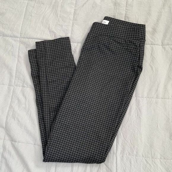 Women Calvin Klein Black Plaid Compression Leggings Size 2 - Picture 1 of 9